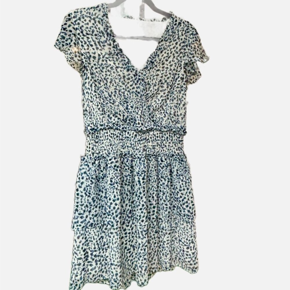 Blue and White Day Dress. Size Small